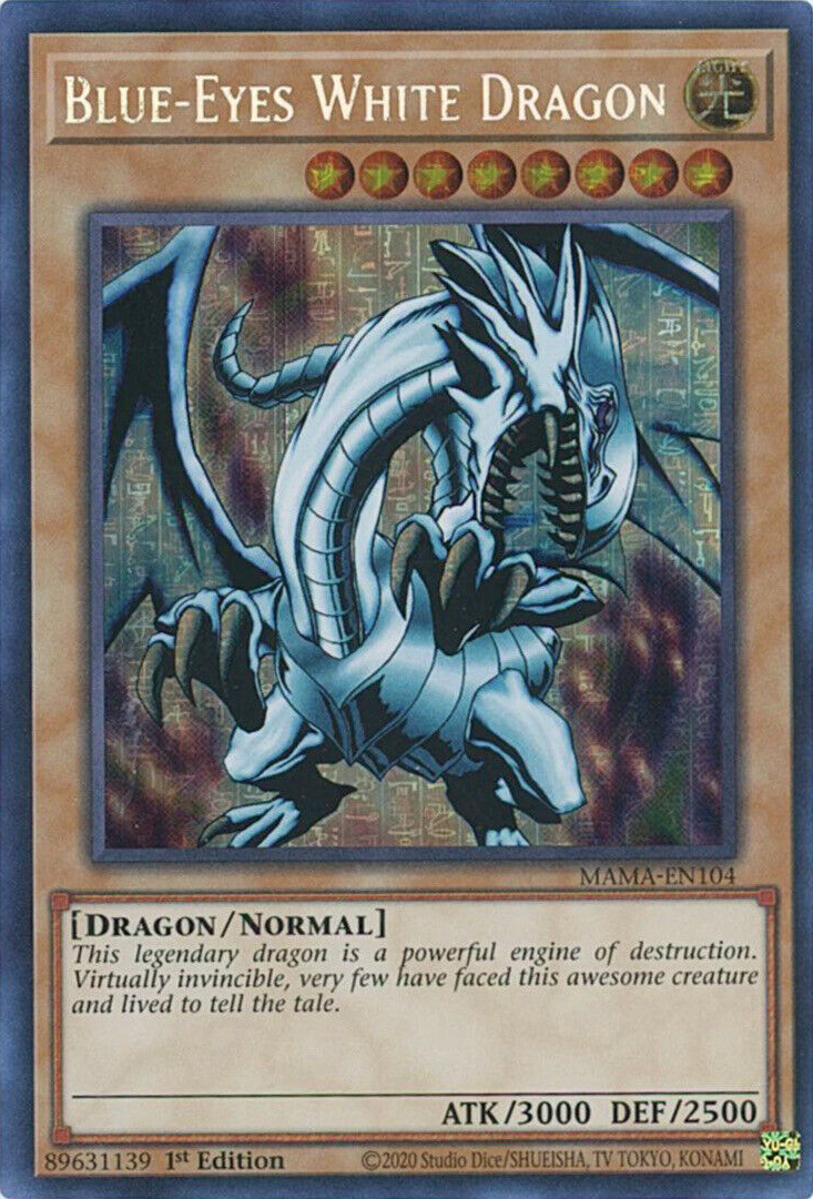 Blue-Eyes White Dragon [MAMA-EN104] Ultra Pharaoh's Rare | RetroPlay Games