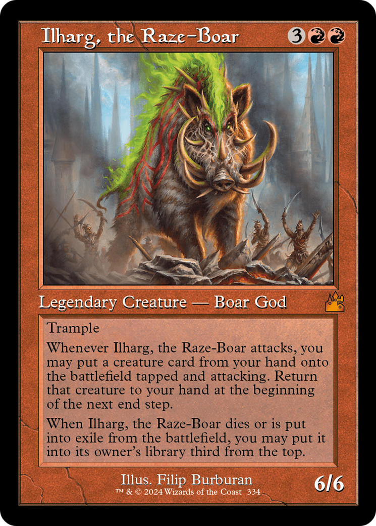 Ilharg, the Raze-Boar (Retro Frame) [Ravnica Remastered] | RetroPlay Games