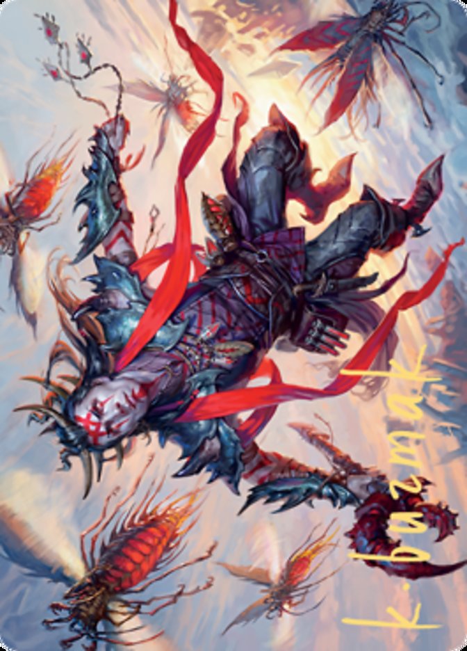 Scion of the Swarm Art Card (Gold-Stamped Signature) [Zendikar Rising Art Series] | RetroPlay Games