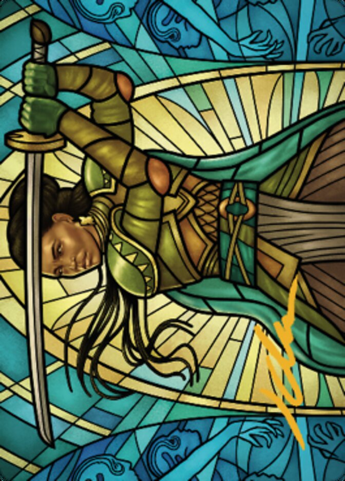 Shanna, Purifying Blade Art Card 2 (Gold-Stamped Signature) [Dominaria United Art Series] | RetroPlay Games