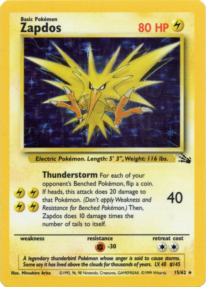 Zapdos (15/62) [Fossil Unlimited] | RetroPlay Games
