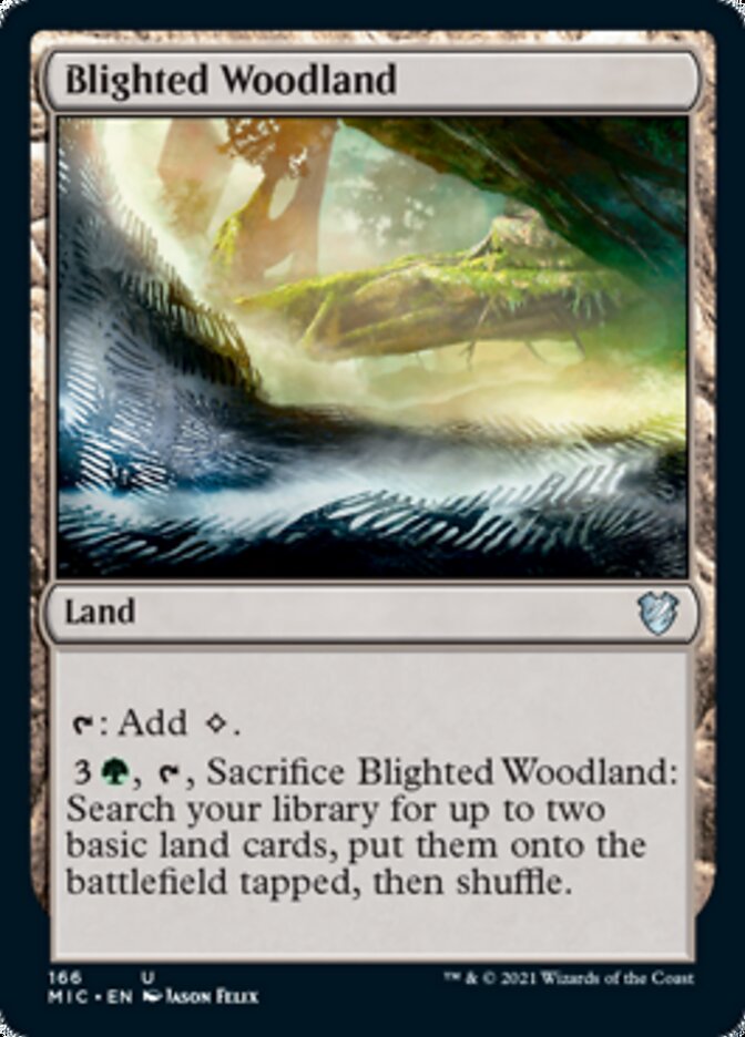 Blighted Woodland [Innistrad: Midnight Hunt Commander] | RetroPlay Games