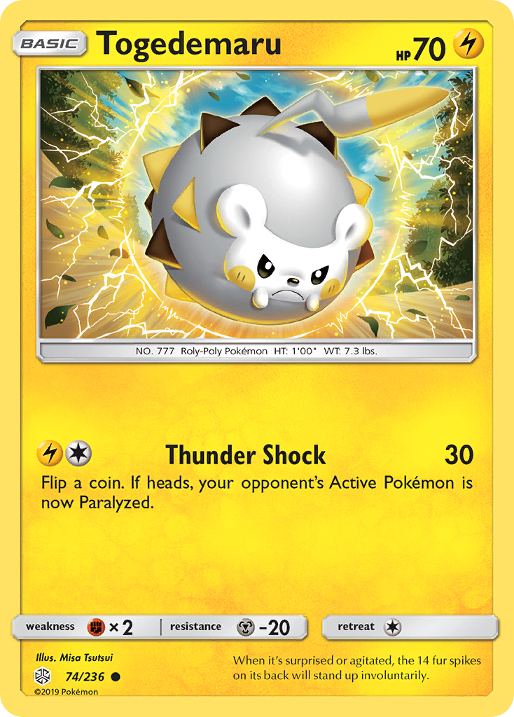 Togedemaru (74/236) [Sun & Moon: Cosmic Eclipse] | RetroPlay Games