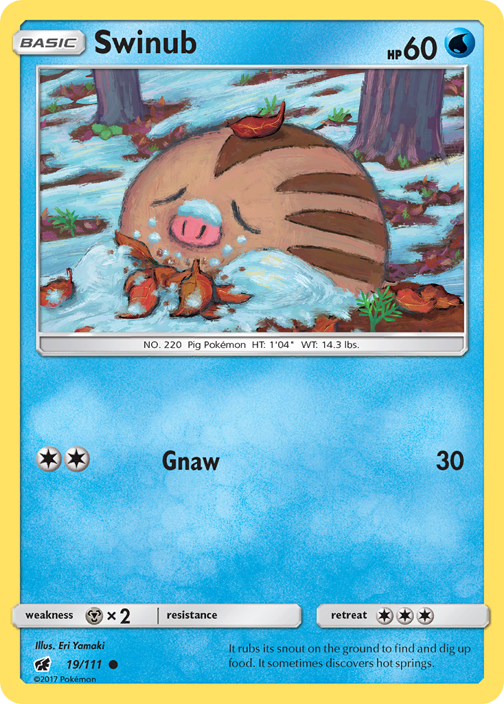 Swinub (19/111) [Sun & Moon: Crimson Invasion] | RetroPlay Games