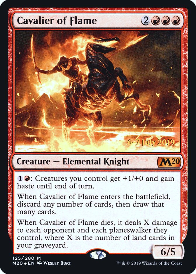 Cavalier of Flame  [Core Set 2020 Prerelease Promos] | RetroPlay Games