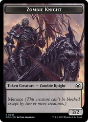 Zombie Knight // Human (6) Double-Sided Token [March of the Machine Commander Tokens] | RetroPlay Games