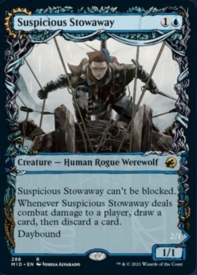 Suspicious Stowaway // Seafaring Werewolf (Showcase Equinox) [Innistrad: Midnight Hunt] | RetroPlay Games