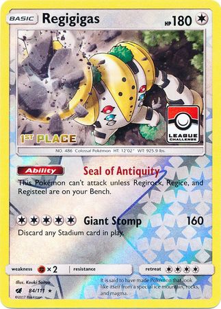 Regigigas (84/111) (League Promo 1st Place) [Sun & Moon: Crimson Invasion] | RetroPlay Games