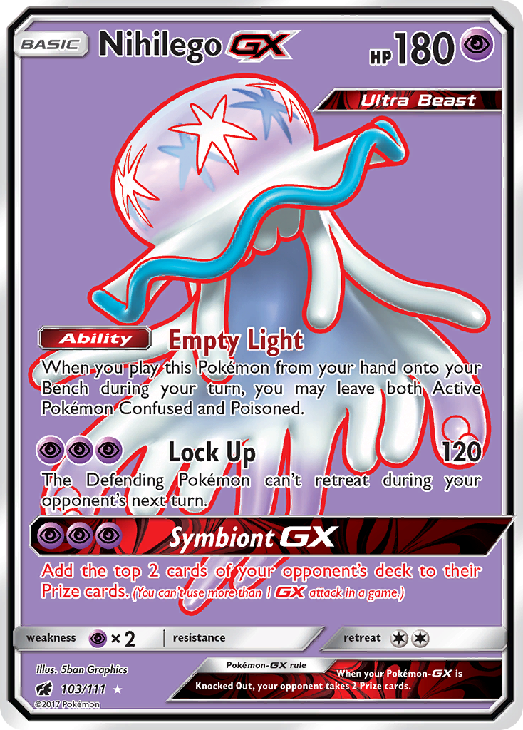 Nihilego GX (103/111) [Sun & Moon: Crimson Invasion] | RetroPlay Games