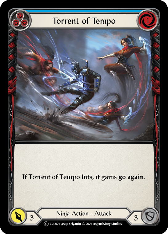 Torrent of Tempo (Blue) [U-CRU071] (Crucible of War Unlimited)  Unlimited Rainbow Foil | RetroPlay Games