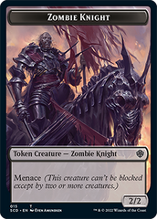 Zombie // Zombie Knight Double-Sided Token [Starter Commander Decks] | RetroPlay Games