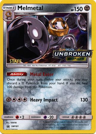 Melmetal (SM181) (Staff Prerelease Promo) [Sun & Moon: Black Star Promos] | RetroPlay Games