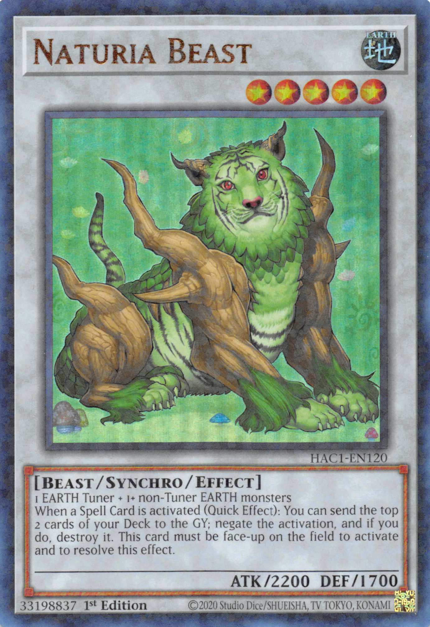 Naturia Beast (Duel Terminal) [HAC1-EN120] Parallel Rare | RetroPlay Games