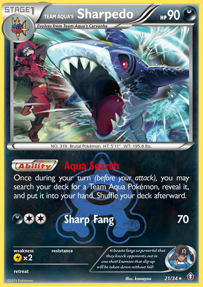 Team Aqua's Sharpedo (21/34) [XY: Double Crisis] | RetroPlay Games