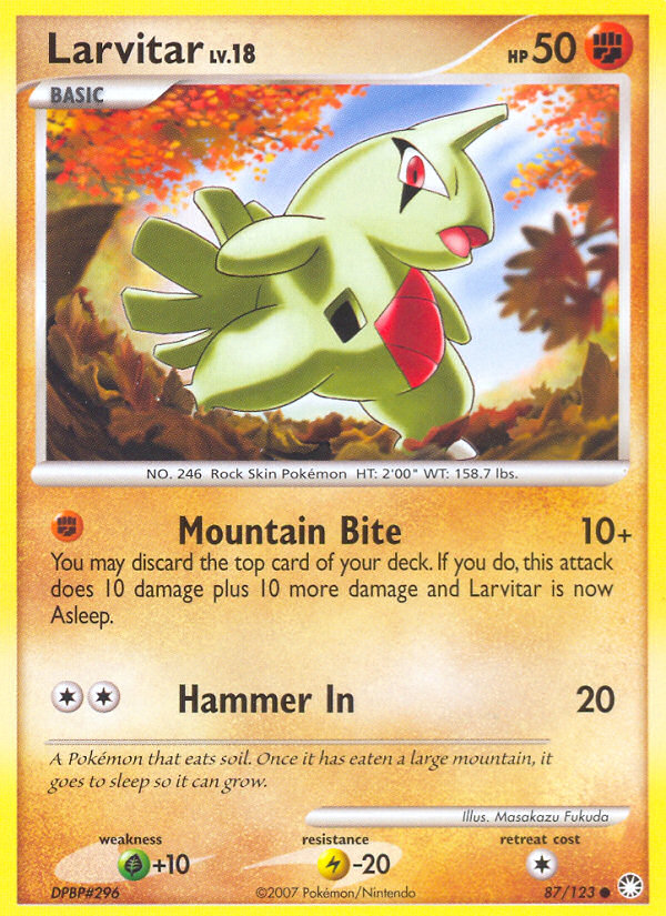 Larvitar (87/123) [Diamond & Pearl: Mysterious Treasures] | RetroPlay Games