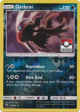 Darkrai (87/147) (League Promo) [Sun & Moon: Burning Shadows] | RetroPlay Games