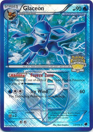 Glaceon (23/116) (City Championship Promo) [Black & White: Plasma Freeze] | RetroPlay Games