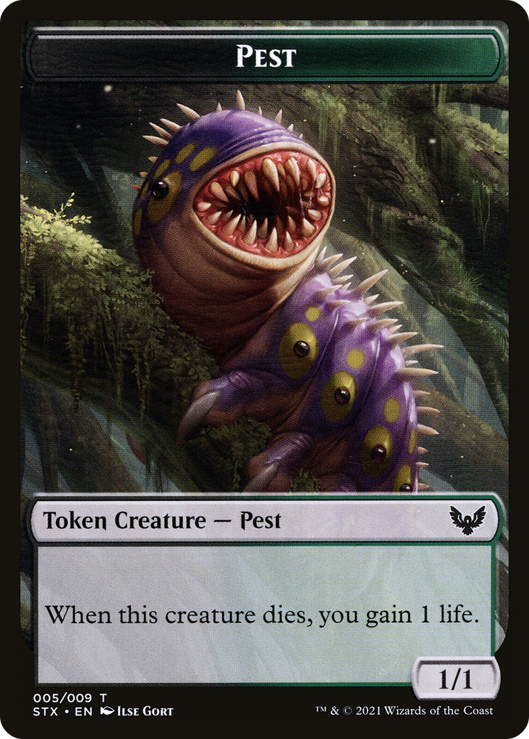 Pest // Jace, Telepath Unbound Emblem Double-Sided Token [Secret Lair: From Cute to Brute Tokens] | RetroPlay Games