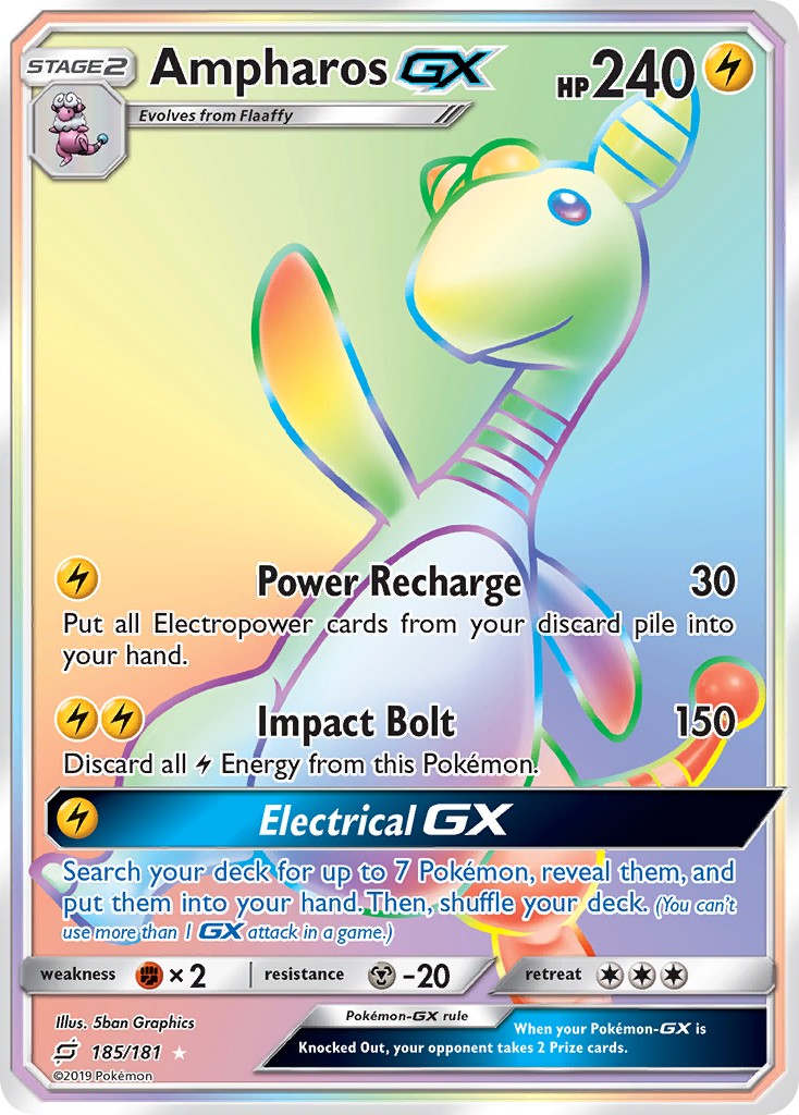 Ampharos GX (185/181) [Sun & Moon: Team Up] | RetroPlay Games