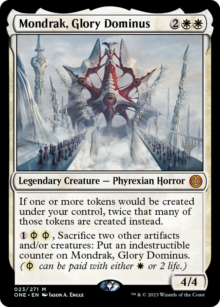 Mondrak, Glory Dominus (Promo Pack) [Phyrexia: All Will Be One Promos] | RetroPlay Games