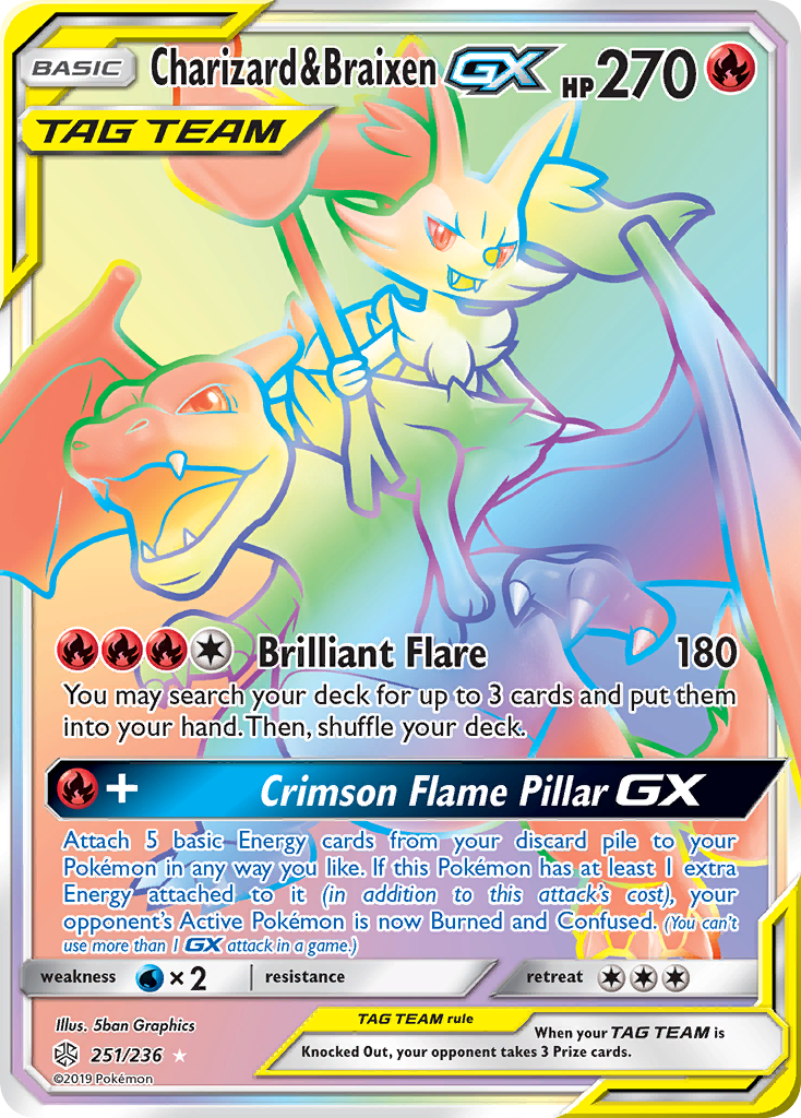 Charizard & Braixen GX (251/236) [Sun & Moon: Cosmic Eclipse] | RetroPlay Games