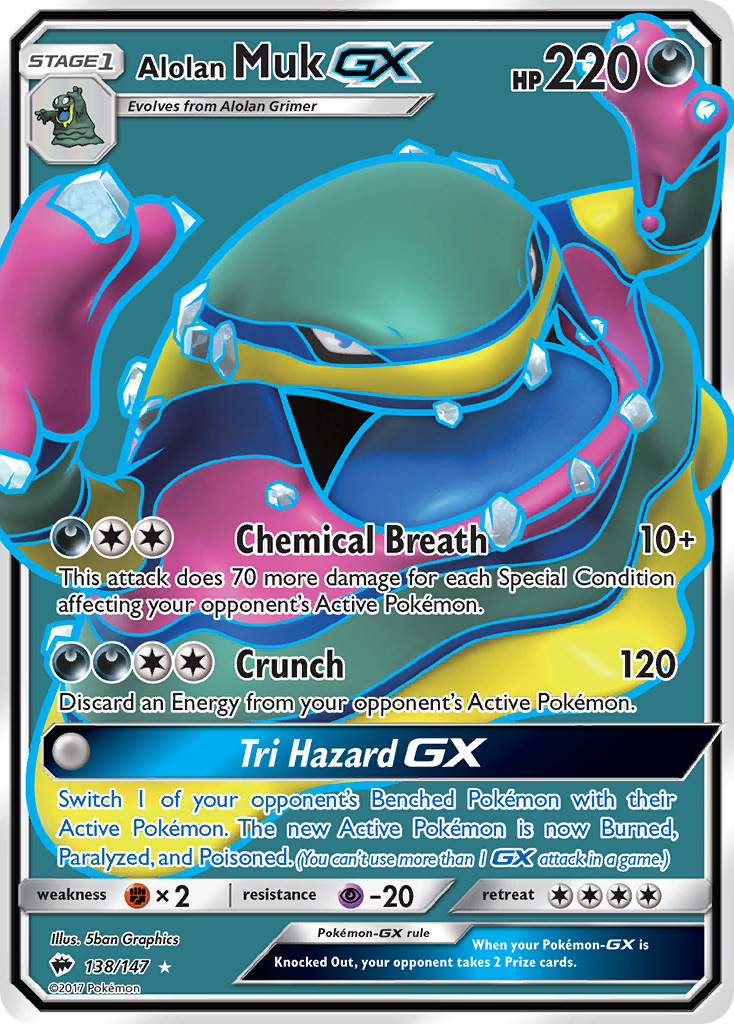 Alolan Muk GX (138/147) [Sun & Moon: Burning Shadows] | RetroPlay Games