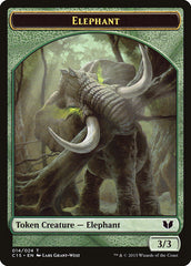 Elephant // Saproling Double-Sided Token [Commander 2015 Tokens] | RetroPlay Games