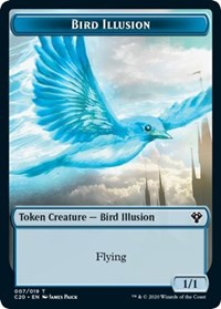 Bird Illusion // Beast (011) Double-sided Token [Commander 2020 Tokens] | RetroPlay Games