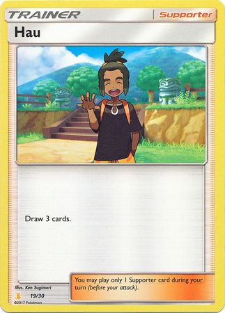 Hau (19/30) [Sun & Moon: Trainer Kit - Alolan Raichu] | RetroPlay Games