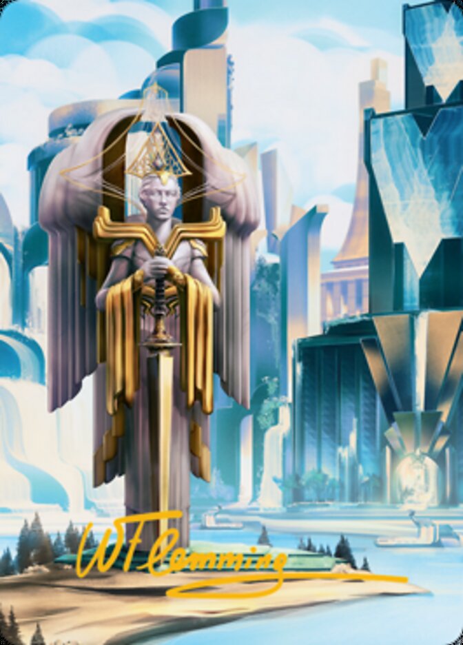 Island Art Card (Gold-Stamped Signature) [Streets of New Capenna Art Series] | RetroPlay Games