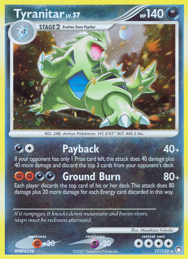 Tyranitar (17/123) [Diamond & Pearl: Mysterious Treasures] | RetroPlay Games