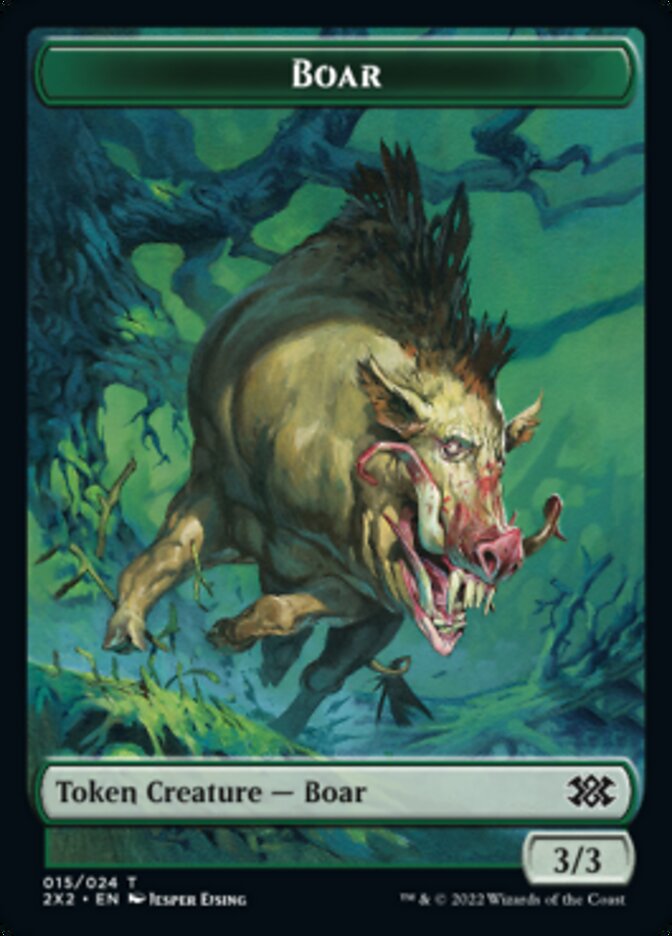 Boar // Spirit Double-sided Token [Double Masters 2022 Tokens] | RetroPlay Games