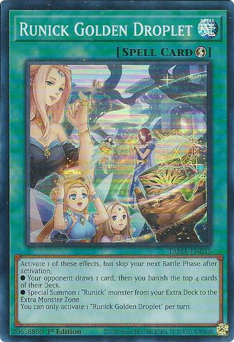 Runick Golden Droplet [TAMA-EN035] Super Rare | RetroPlay Games