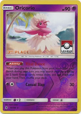 Oricorio (55/145) (League Promo 3rd Place) [Sun & Moon: Guardians Rising] | RetroPlay Games