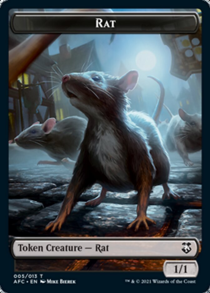 Rat // Zombie Double-sided Token [Dungeons & Dragons: Adventures in the Forgotten Realms Commander Tokens] | RetroPlay Games