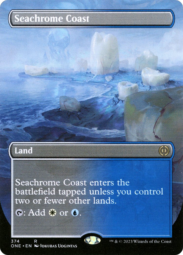 Seachrome Coast (Borderless Alternate Art) [Phyrexia: All Will Be One] | RetroPlay Games