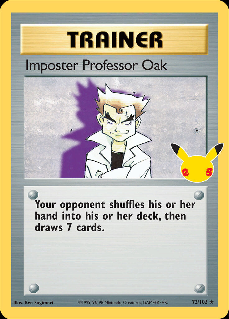 Imposter Professor Oak (73/102) [Celebrations: 25th Anniversary - Classic Collection] | RetroPlay Games