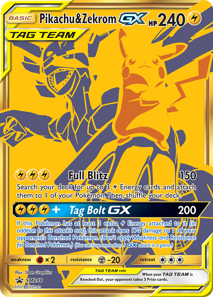 Pikachu & Zekrom GX (SM248) (Jumbo Card) [Sun & Moon: Black Star Promos] | RetroPlay Games