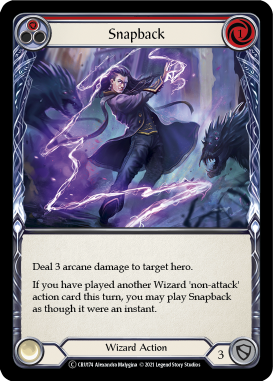 Snapback (Red) [U-CRU174] (Crucible of War Unlimited)  Unlimited Rainbow Foil | RetroPlay Games