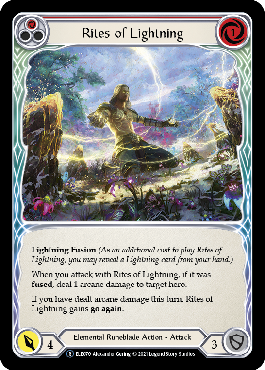 Rites of Lightning (Red) [U-ELE070] (Tales of Aria Unlimited)  Unlimited Rainbow Foil | RetroPlay Games