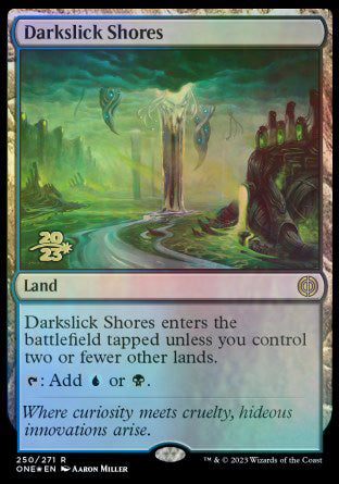 Darkslick Shores [Phyrexia: All Will Be One Prerelease Promos] | RetroPlay Games