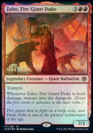Zalto, Fire Giant Duke [Dungeons & Dragons: Adventures in the Forgotten Realms Prerelease Promos] | RetroPlay Games