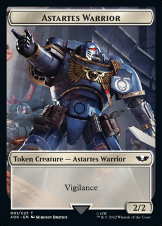 Astartes Warrior (001) // Clue Double-sided Token [Universes Beyond: Warhammer 40,000 Tokens] | RetroPlay Games