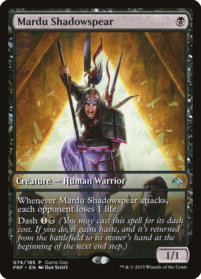 Mardu Shadowspear (Game Day) [Fate Reforged Promos] | RetroPlay Games