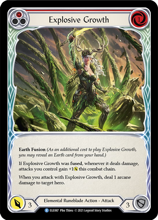 Explosive Growth (Red) [ELE067] (Tales of Aria)  1st Edition Rainbow Foil | RetroPlay Games