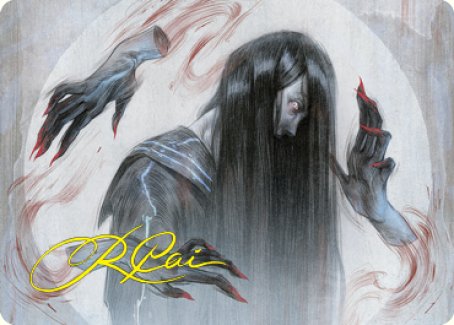 Clawing Torment Art Card (Gold-Stamped Signature) [Kamigawa: Neon Dynasty Art Series] | RetroPlay Games