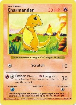 Charmander (46/102) [Base Set Shadowless Unlimited] | RetroPlay Games