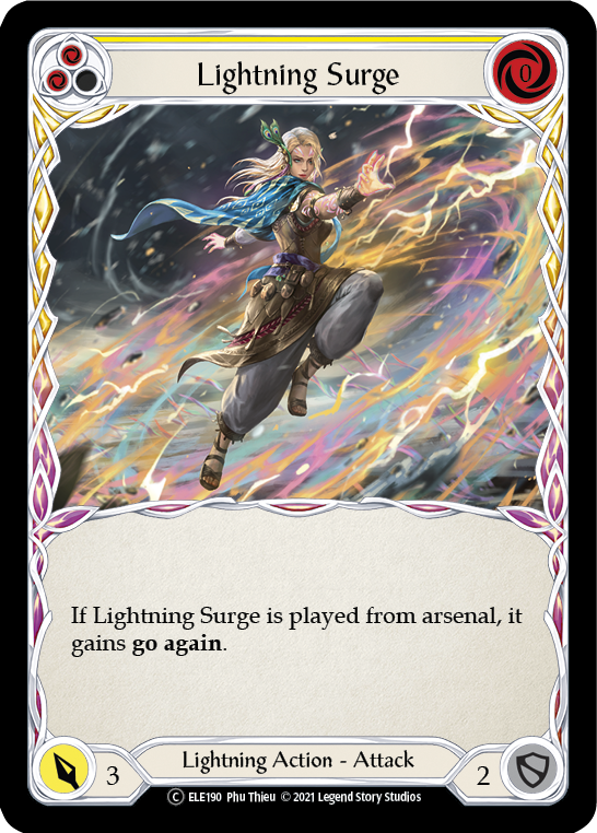 Lightning Surge (Yellow) [U-ELE190] (Tales of Aria Unlimited)  Unlimited Rainbow Foil | RetroPlay Games