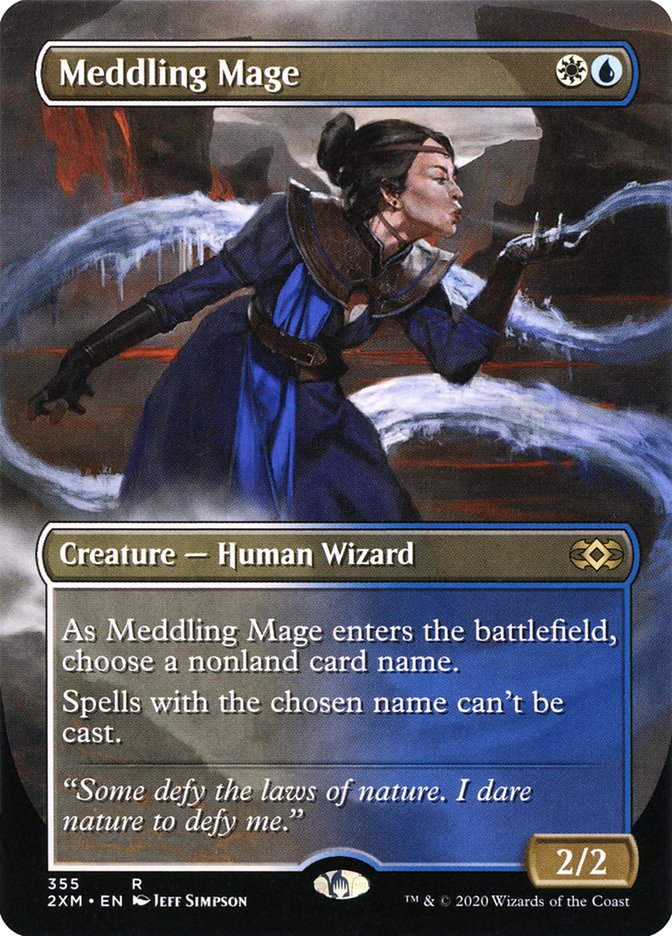 Meddling Mage (Borderless) [Double Masters] | RetroPlay Games