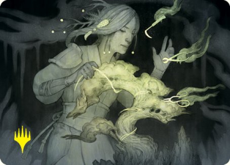 Careful Cultivation Art Card (Gold-Stamped Signature) [Kamigawa: Neon Dynasty Art Series] | RetroPlay Games